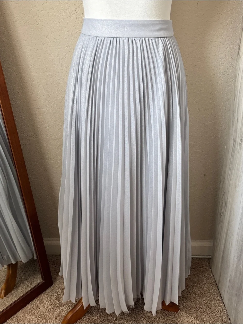 Kate Spade sparkle chiffon pleated midi / maxi Skirt Whimsical Party Size 6